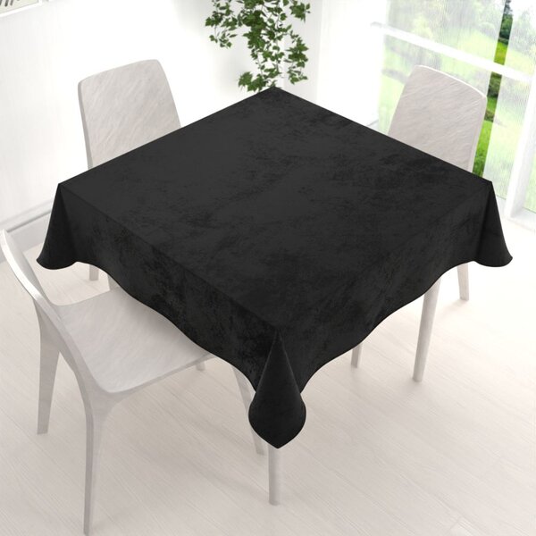 Biante Sametový čtvercový ubrus Velvet Premium SVP-023 Černý 40x40 cm