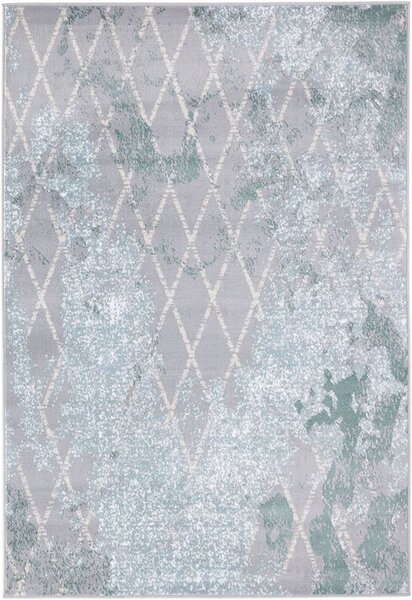 Agnella Kusový koberec FD Sensi Gepi Popiel Geometrický šedý Rozměr: 80x150 cm