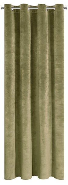 ZATEMŇOVACÍ ZÁVĚS NA KROUŽCÍCH RIA 140X250 CM OLIVOVÁ