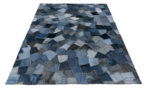Obsession, Ručně všívaný kusový koberec My Denim Pocket 465 Blue, 80x150, modrá, chodba / předsíň