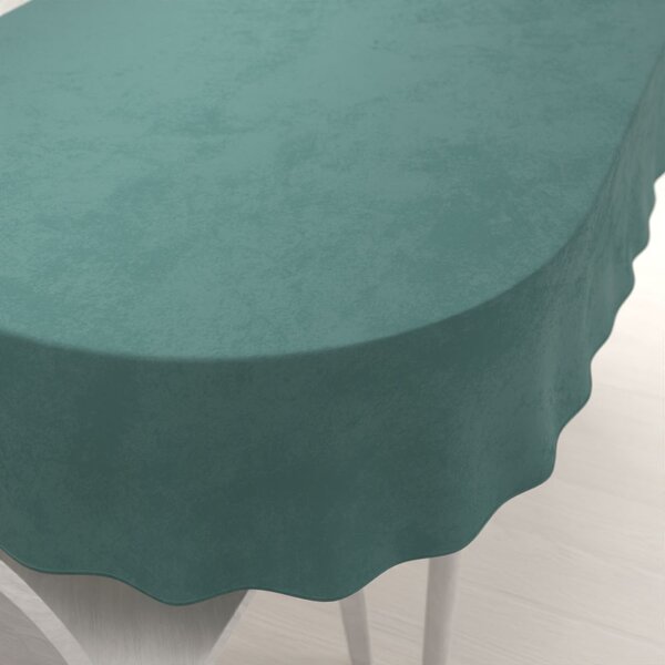 Biante Sametový oválný ubrus Velvet Premium SVP-022 Ledově zelený 100x140 cm