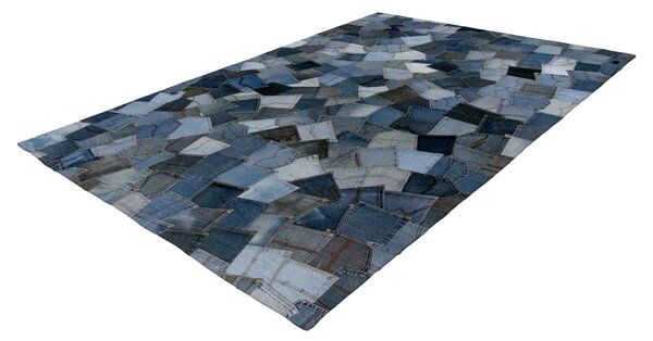 Obsession, Ručně všívaný kusový koberec My Denim Pocket 465 Blue, 80x150, modrá, chodba / předsíň