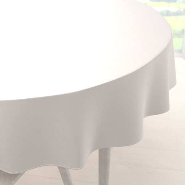 Biante Sametový kulatý ubrus Velvet Premium SVP-024 Krémově bílý Ø 100 cm
