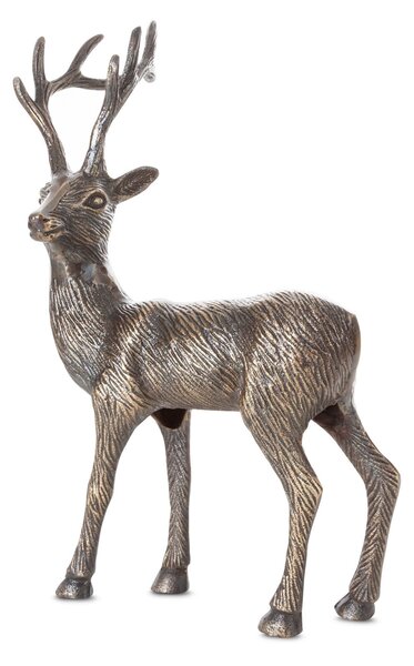 VÁNOČNÍ DEKORAČNÍ FIGURKA DEER 42CM TMAVÁ ZLATÁ