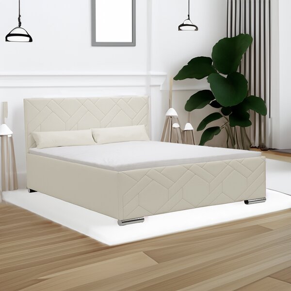 Čalouněná postel s úložným prostorem ECCO 120x200 cm Smetanový