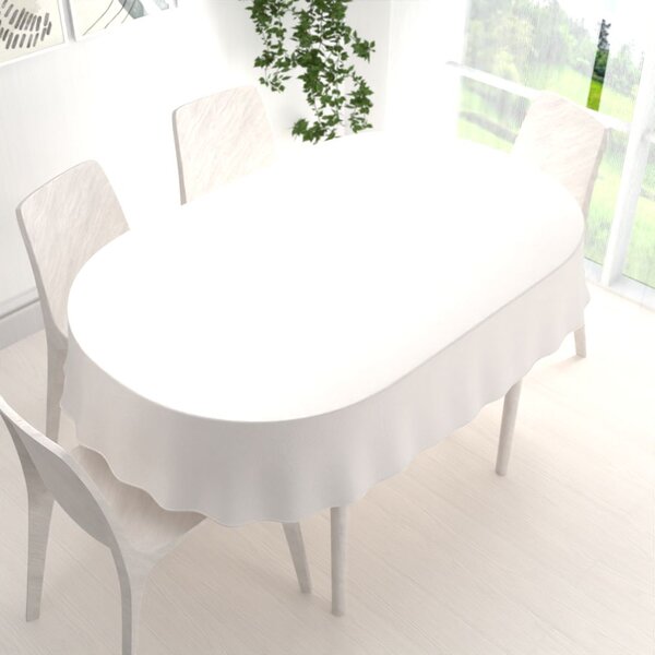 Biante Sametový oválný ubrus Velvet Premium SVP-024 Krémově bílý 100x140 cm