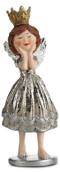 SADA 4 KS VÁNOČNÍ DEKORAČNÍ FIGURKA ANGEL 11 CM VÍCEBAREVNÁ