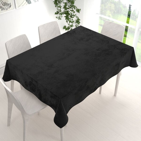 Biante Sametový obdélníkový ubrus Velvet Premium SVP-023 Černý 50x100 cm