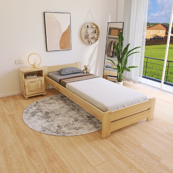 Postel z masivu Evropa 80 x 200 cm - barva Borovice