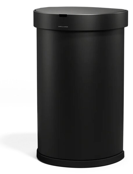 Simplehuman bezdotykový odpadkový koš - 45 l, půlkulatý, černá ocel, inteligentní sensor