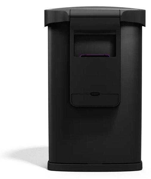 Simplehuman bezdotykový odpadkový koš - 45 l, půlkulatý, černá ocel, inteligentní sensor