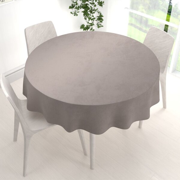 Biante Sametový kulatý ubrus Velvet Premium SVP-015 Latte Ø 130 cm