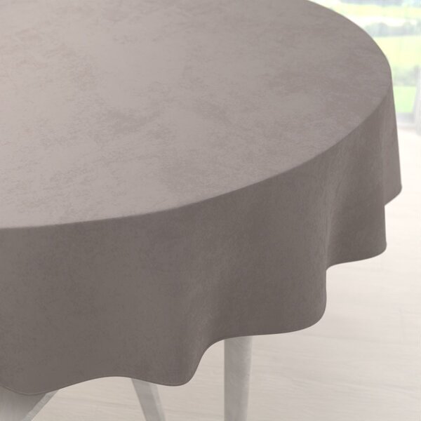 Biante Sametový kulatý ubrus Velvet Premium SVP-015 Latte Ø 130 cm