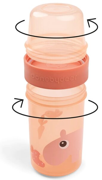 Oranžový plastový kelímek na svačinu Done by Deer Ozzo