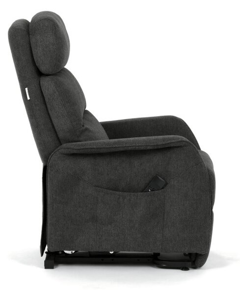 Polohovací křeslo šedé, elektrické TV-L8960 GREY2