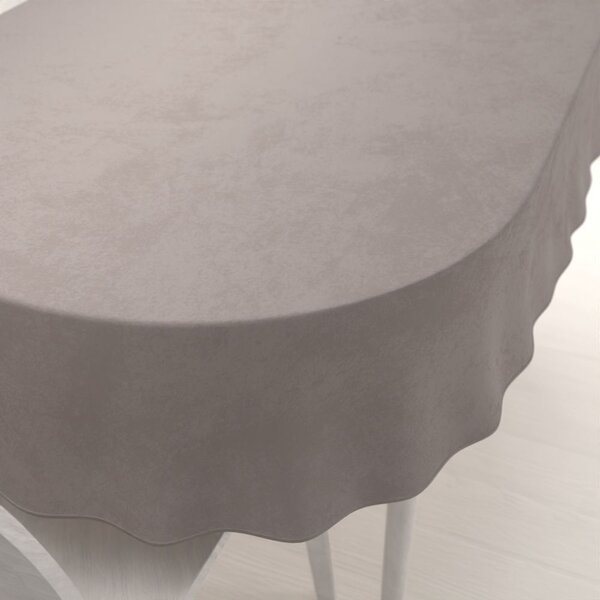 Biante Sametový oválný ubrus Velvet Premium SVP-015 Latte 100x140 cm