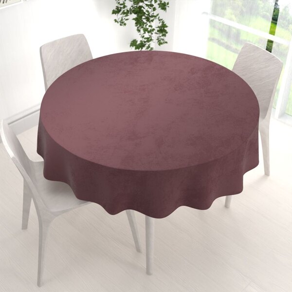 Biante Sametový kulatý ubrus Velvet Premium SVP-019 Hnědofialový Ø 110 cm