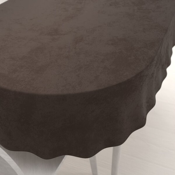 Biante Sametový oválný ubrus Velvet Premium SVP-016 Tmavě hnědý 100x140 cm