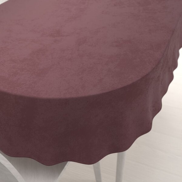 Biante Sametový oválný ubrus Velvet Premium SVP-019 Hnědofialový 120x140 cm