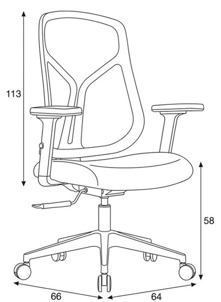 Kancelářská židle černá KA-S2173 BK