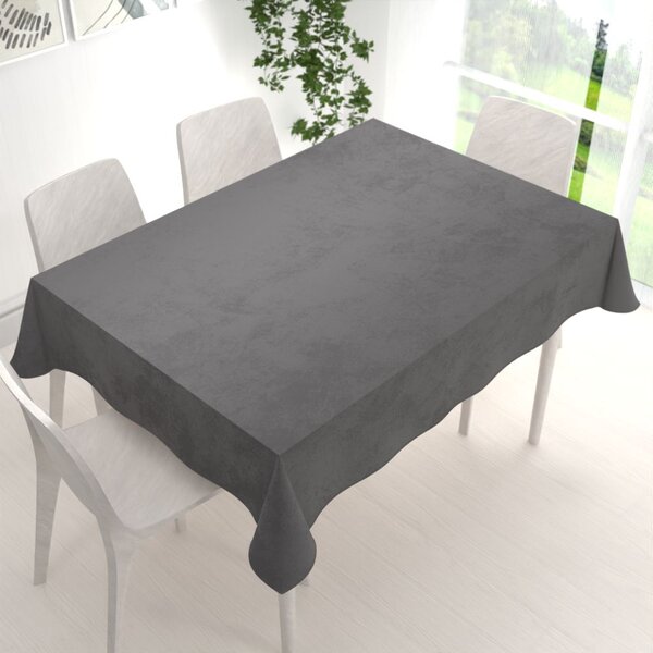 Biante Sametový obdélníkový ubrus Velvet Premium SVP-017 Tmavě šedý 50x100 cm
