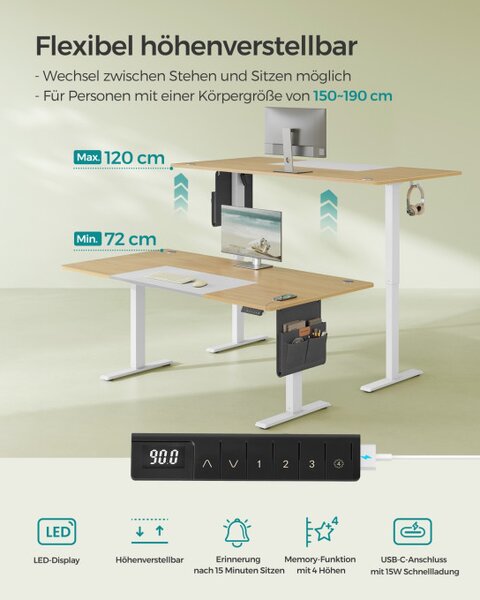 Elektrický výškově nastavitelný stůl LSD028YD02