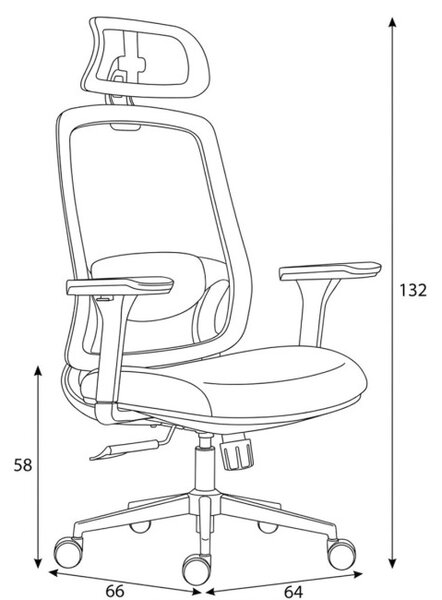 Kancelářská židle černá KA-S2176 BK