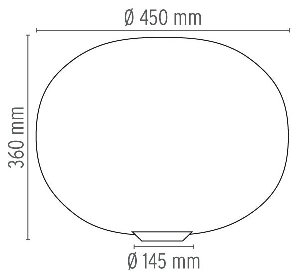 Flos F3026000 Glo-Ball Basic 2, stolní lampa z triplexového skla se stmívačem, 1x150W E27, výška 36cm