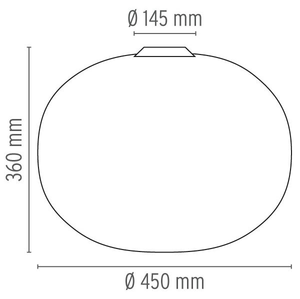 Flos F3028000 Glo-Ball C2, stropní svítidlo z triplexového skla, 1x205W E27, prům. 45cm