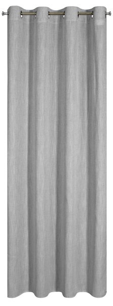 ZÁVĚS NA KROUŽCÍCH JUDYTA 140X270 CM STŘÍBRNÝ