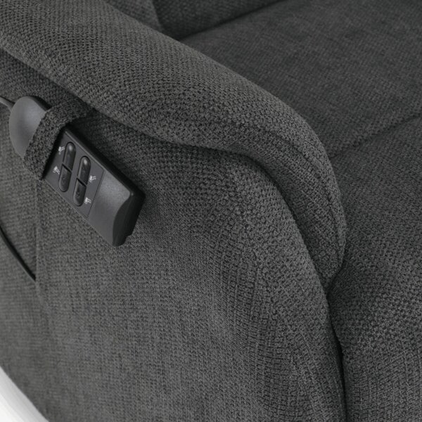 Polohovací křeslo šedé, elektrické TV-L8963 GREY2