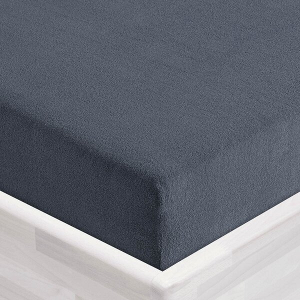 Froté napínací prostěradlo FR-029 Antracitově šedé 90 x 200 - výška 20 cm