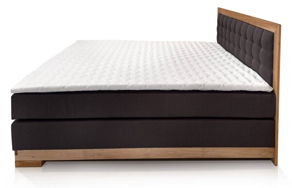 Boxspring postel masiv divoký dub Albert 160x200