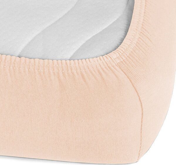Jersey napínací prostěradlo JR-021 Pudrové 90 x 200 - výška 20 cm