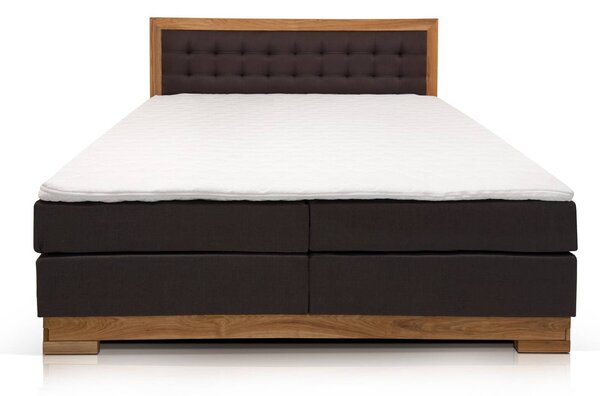 Boxspring postel masiv divoký dub Albert 160x200
