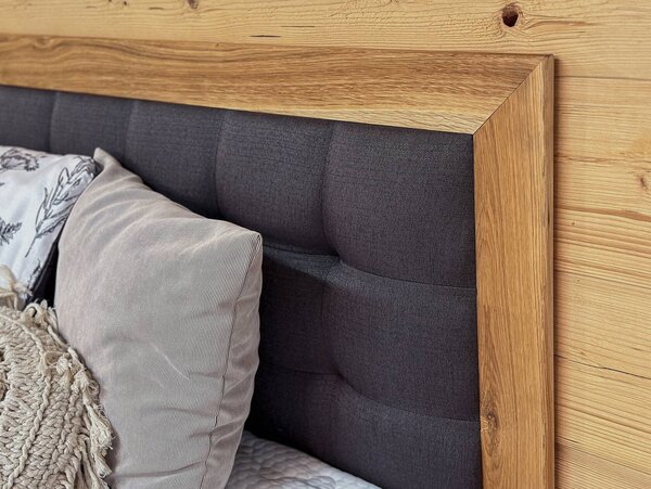 Boxspring postel masiv divoký dub Albert 160x200