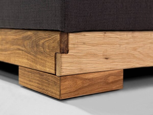 Boxspring postel masiv divoký dub Albert 160x200