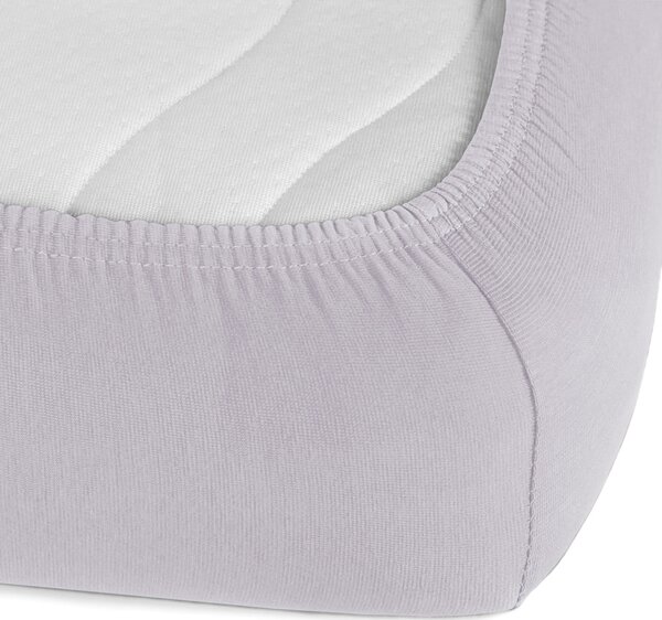 Jersey napínací prostěradlo na vysokou matraci JR-028 Světle šedé 80 x 200 - výška 30 cm