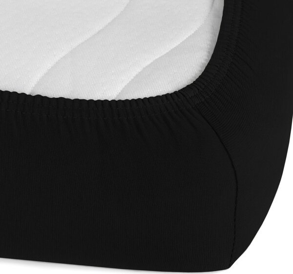 Jersey napínací prostěradlo na extra vysokou matraci JR-030 Černé 80 x 200 - výška 40 cm