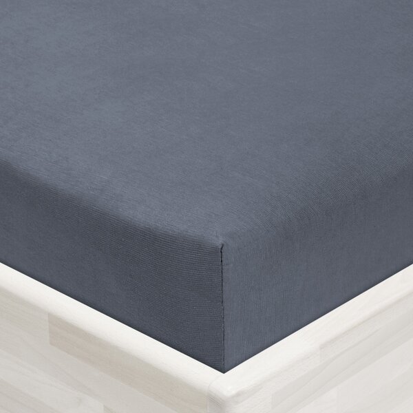 Jersey napínací prostěradlo JR-029 Antracitově šedé 90 x 200 - výška 20 cm