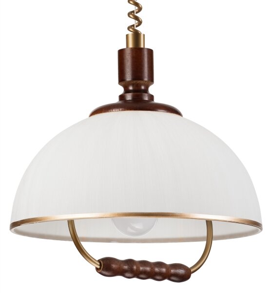 Stahovací lustr RAMONA 1xE27/60W/230V béžová/tmavě hnědá