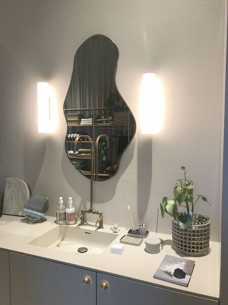 Designové nástěnné zrcadlo Pond Brass – large