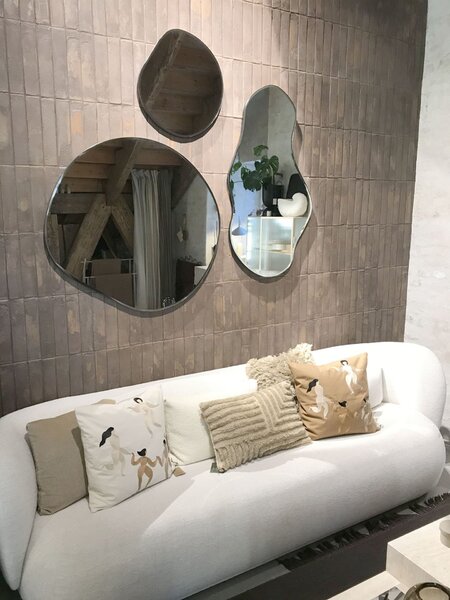 Designové nástěnné zrcadlo Pond Brass – large