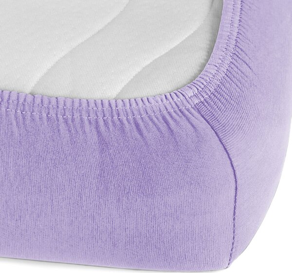Dětské jersey napínací prostěradlo do postýlky JR-012 Levandulové 60 x 120 x 10 cm - do postýlky