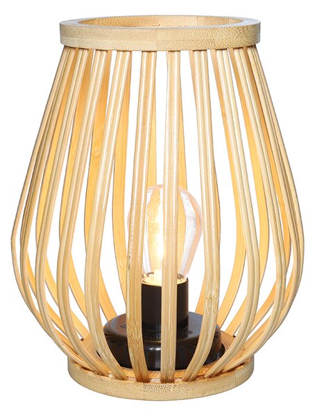SOLIGHT Bambusová lucerna s LED žárovkou, teplá bílá, 2x AA, 20cm