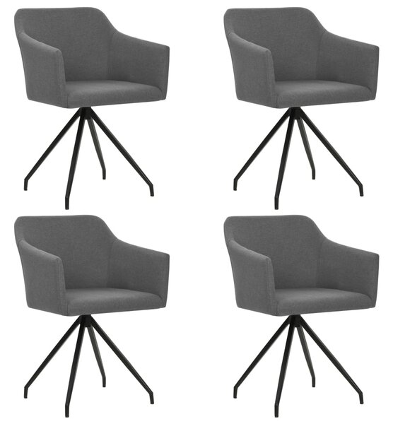 Jídelní židle Solec - 4 ks - textilní čalounění | světle šedé