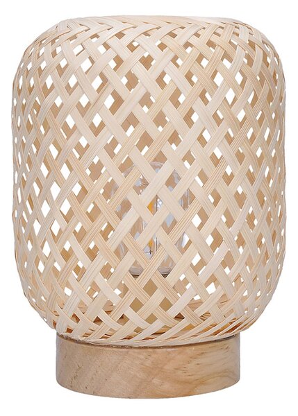 SOLIGHT Ratanová LED lucerna s LED žárovkou, teplá bílá, 2x AAA, 19cm