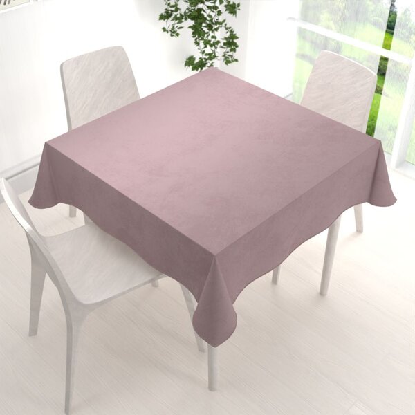 Biante Sametový čtvercový ubrus Velvet Premium SVP-031 Tmavě starorůžový 130x130 cm