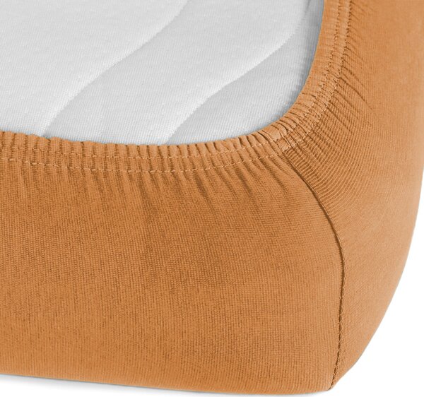 Dětské jersey napínací prostěradlo do postýlky JR-022 Okrové 60 x 120 x 10 cm - do postýlky