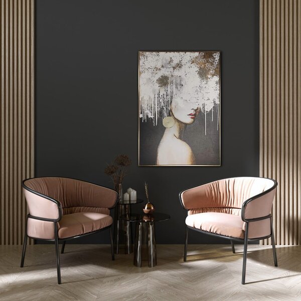 Obraz s ručně malovanými prvky s rámem/na plátně 70x100 cm Mary – Styler